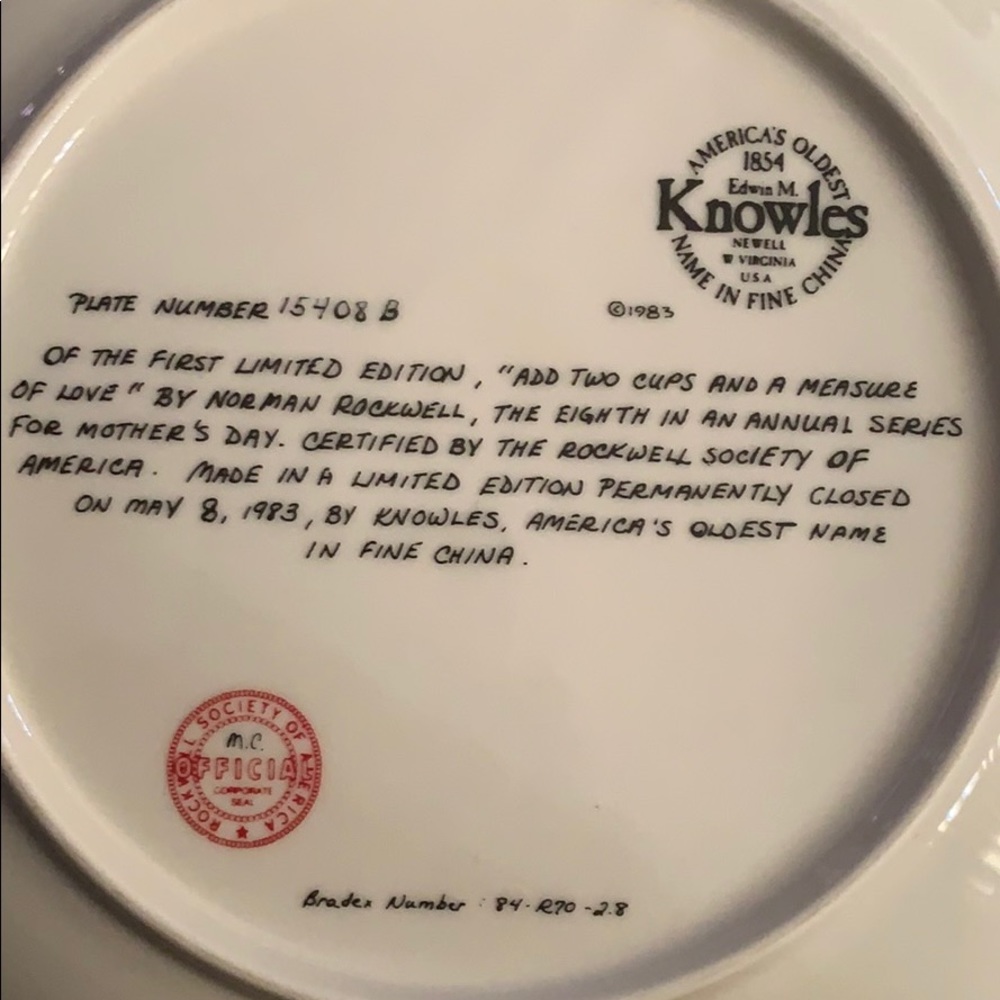 Edwin M Knowles Plate - Picture 4 of 6